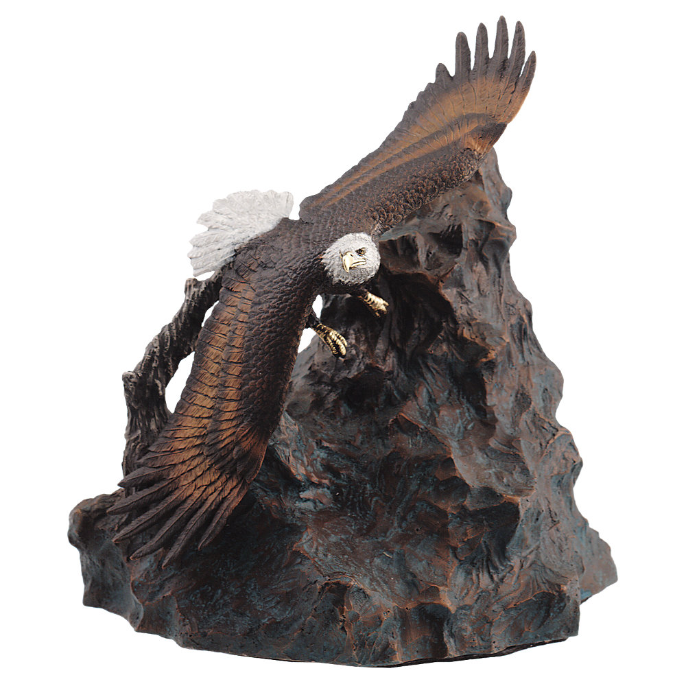 Eagle in Flight Cast Bronze Urn Lone Star Cremation