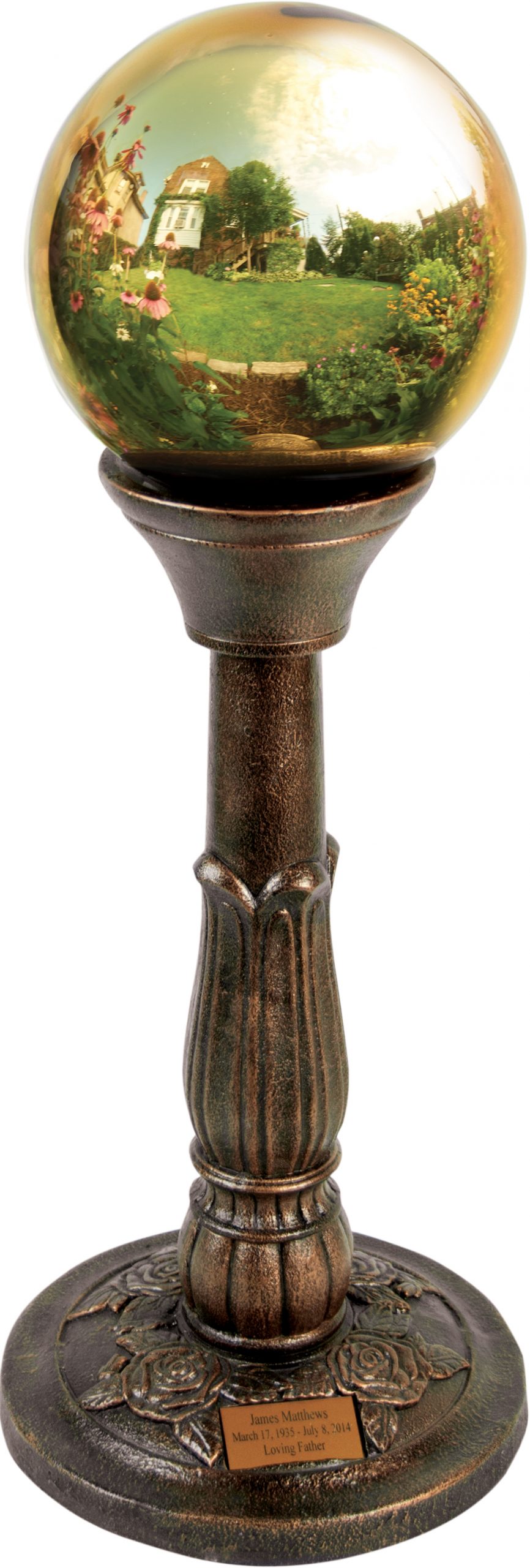 Gazing Ball Garden Urn Lone Star Cremation