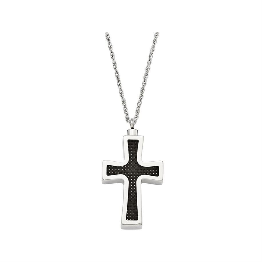 Amazon.com: FANCIME Cremation Urn Cross Necklace For Ashes White Gold  Plated 925 Solid Sterling Silver Pendant Cremation Jewelry For Men Boys,  With Strong Stainless Steel Box Chain 24 Inch: Clothing, Shoes &