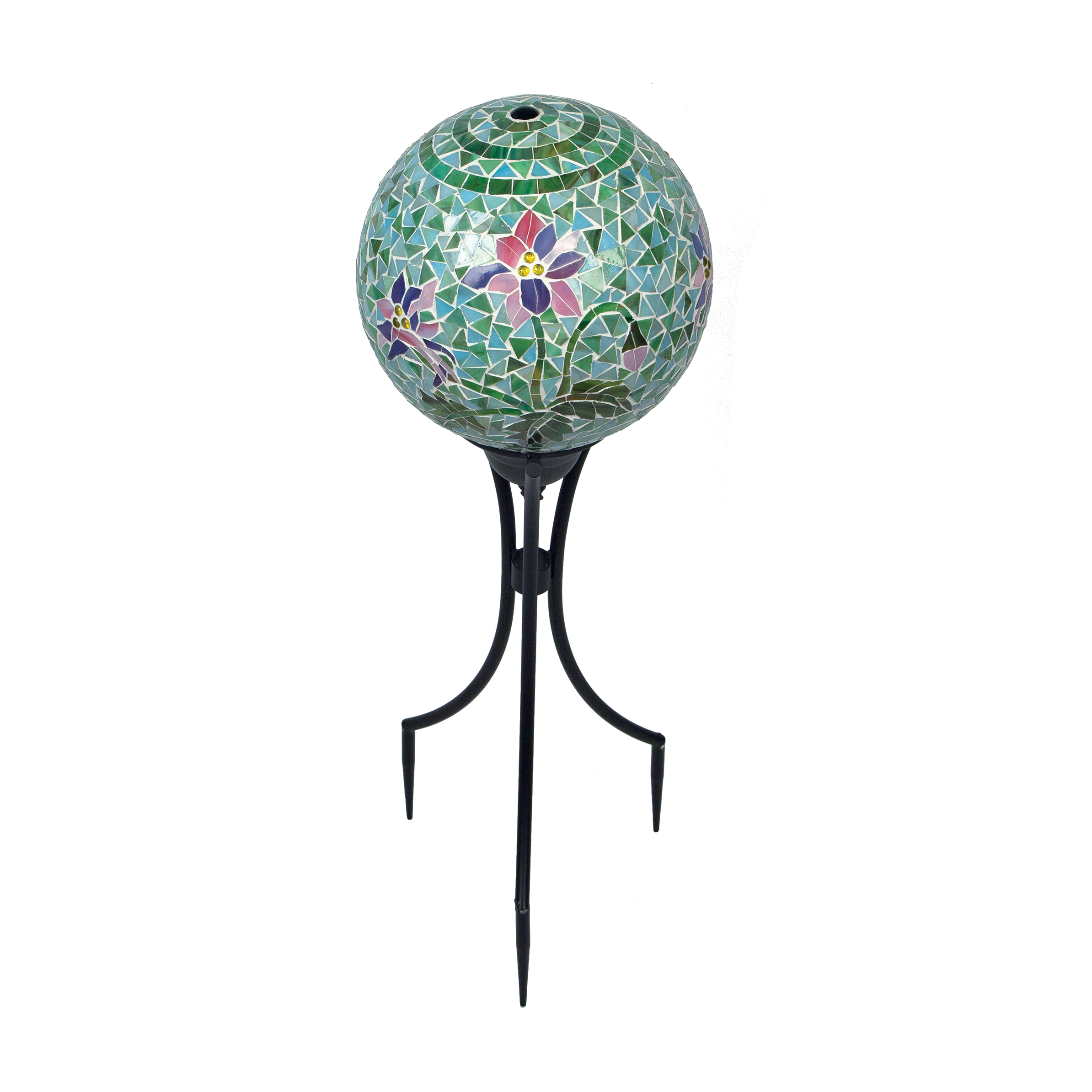 Mosaic Floral Gazing Ball Urn Lone Star Cremation