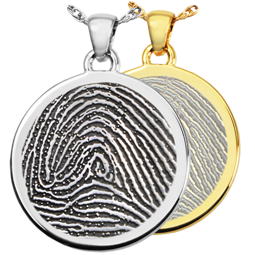Round Fingerprint Jewelry Lone Star Cremation